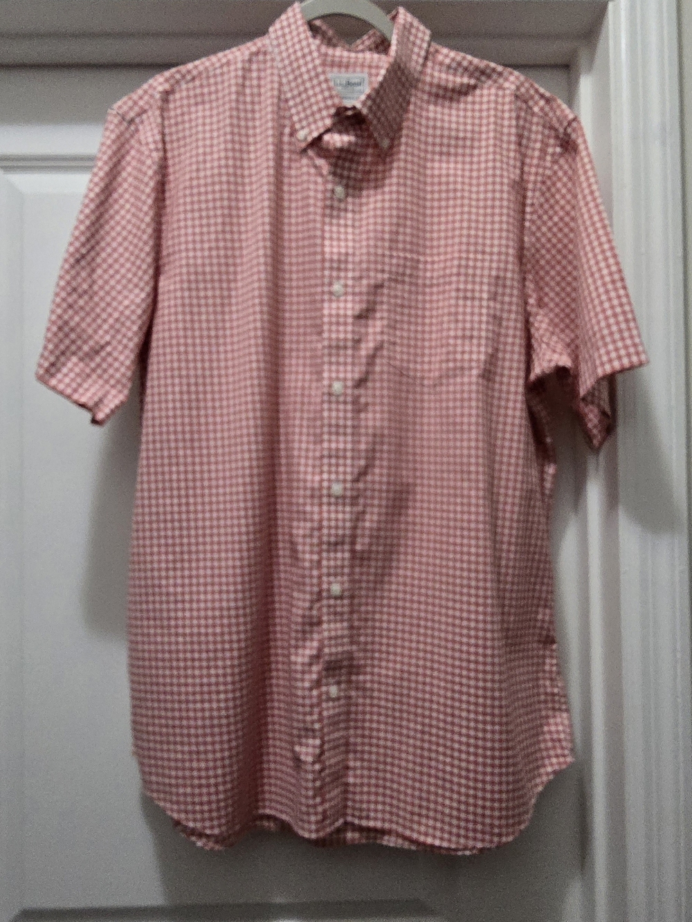 L.L. Bean Men's Short Sleeve Kennebunk Sport Shirt, Size L